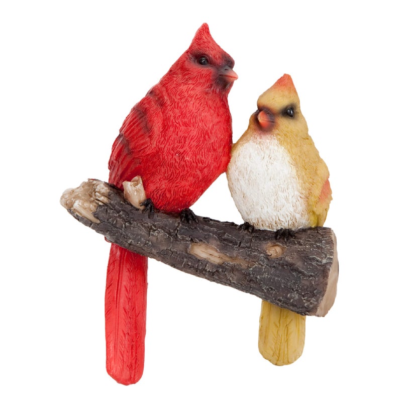 Bits and Pieces - 'Pair of Cardinals' Tree Hugger - Yard Decorations - Whimsical Tree Birds Sculpture - Garden Decoration - Garden Peeker Yard Art - Image 1